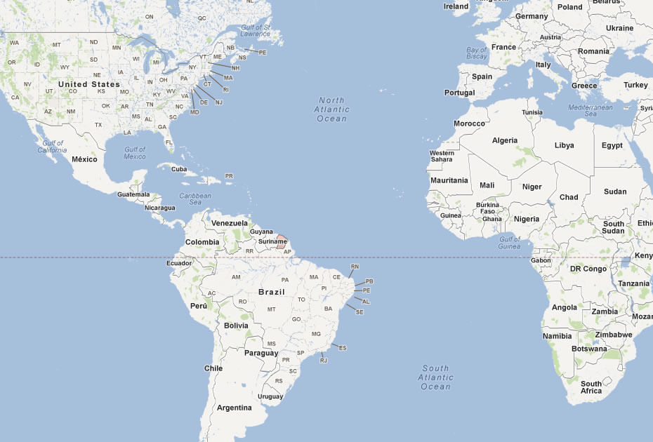 map of french guiana world